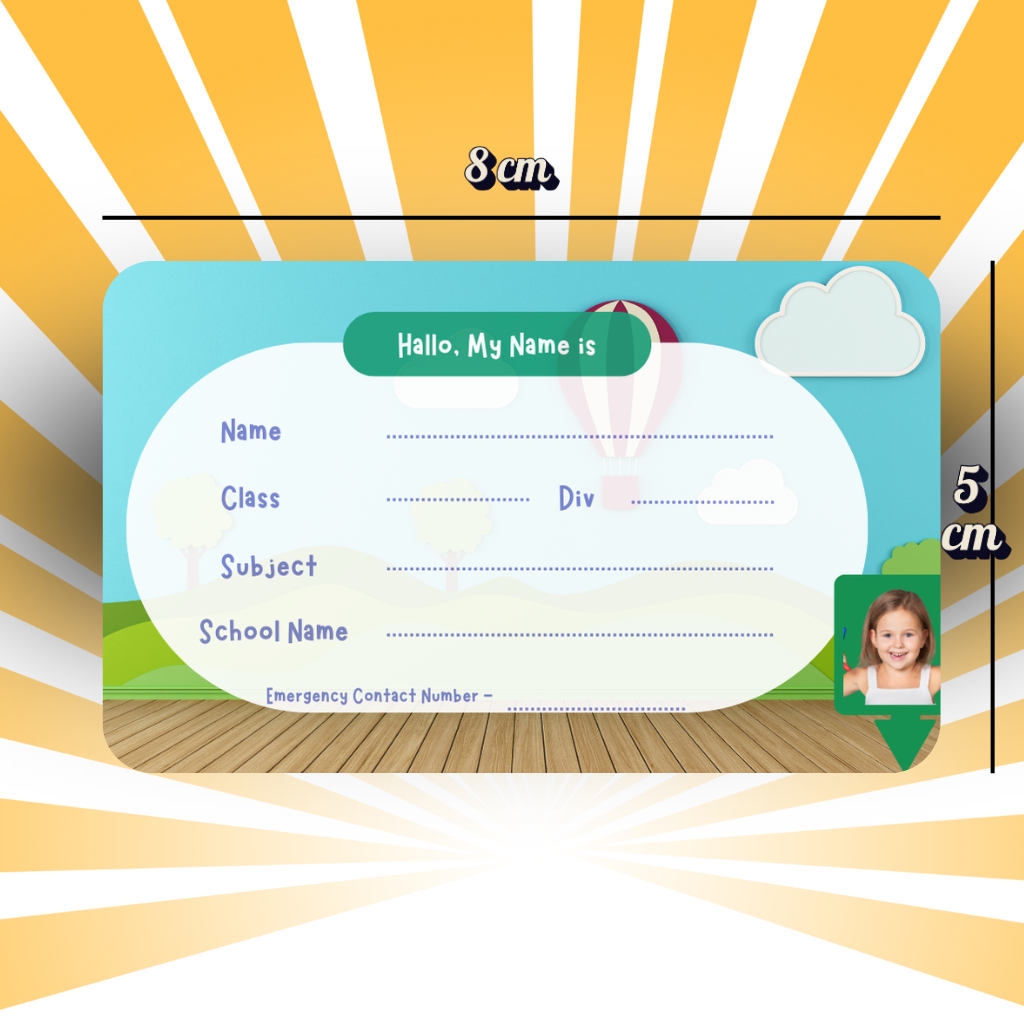 Custom Kids Notebook Sticker  - 24 Stickers @ Just 199 ₹