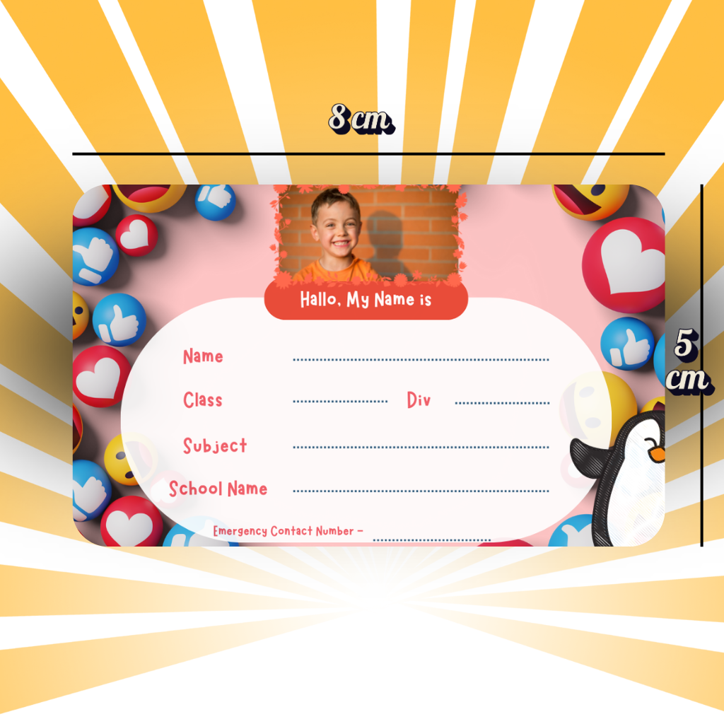 Custom Kids Notebook Sticker  - 24 Stickers @ Just 199 ₹