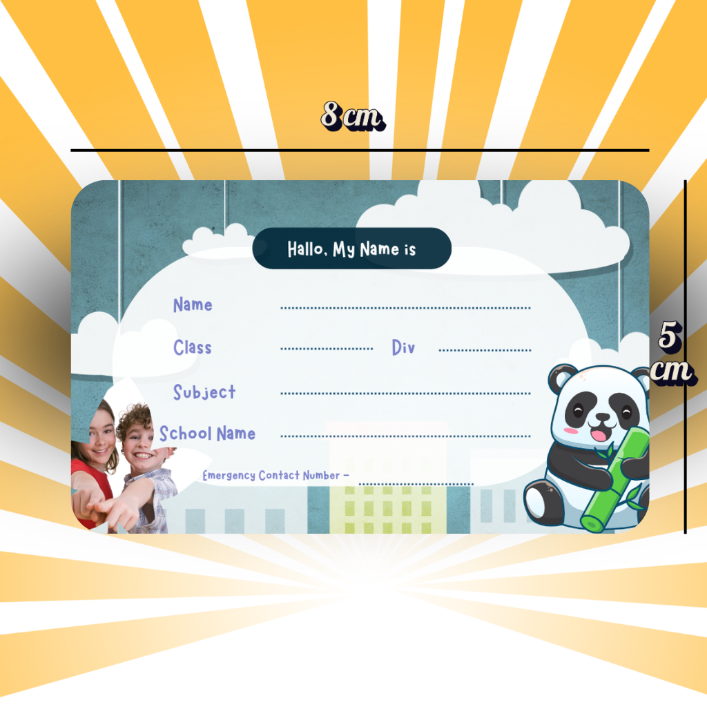 Custom Kids Notebook Sticker  - 24 Stickers @ Just 199 ₹
