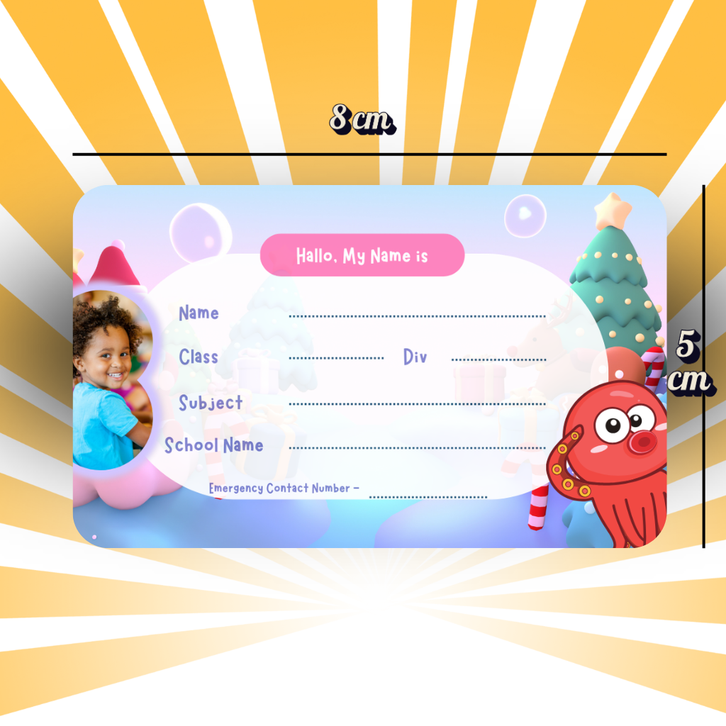 Custom Kids Notebook Sticker  - 24 Stickers @ Just 199 ₹