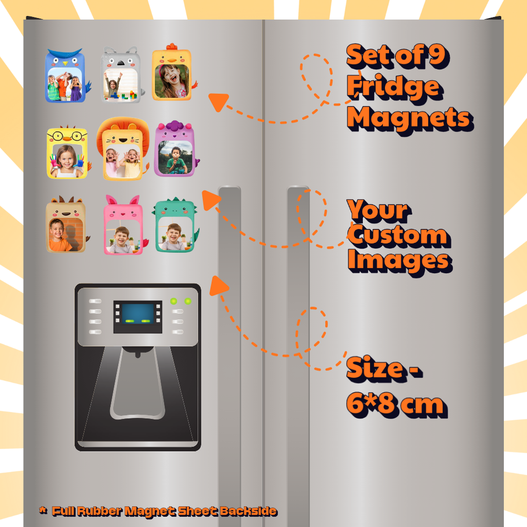 Kids Custom Photo Fridge Magnets – Fun & Personalized