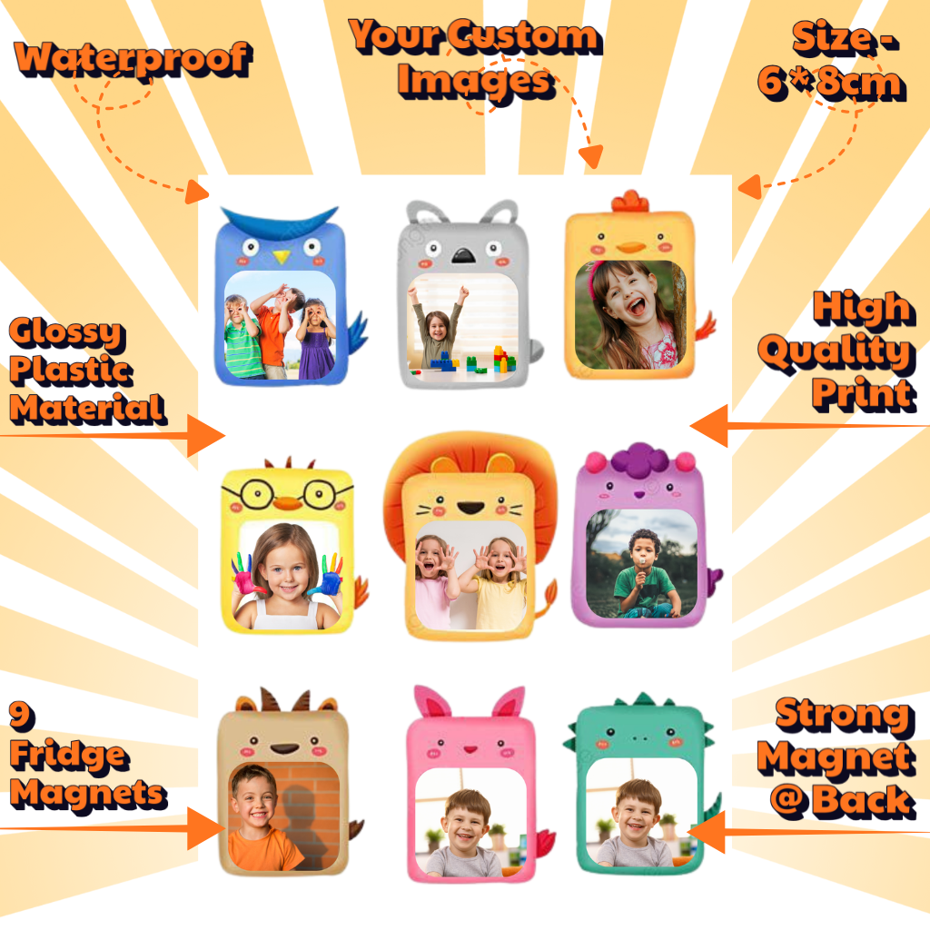 Kids Custom Photo Fridge Magnets – Fun & Personalized