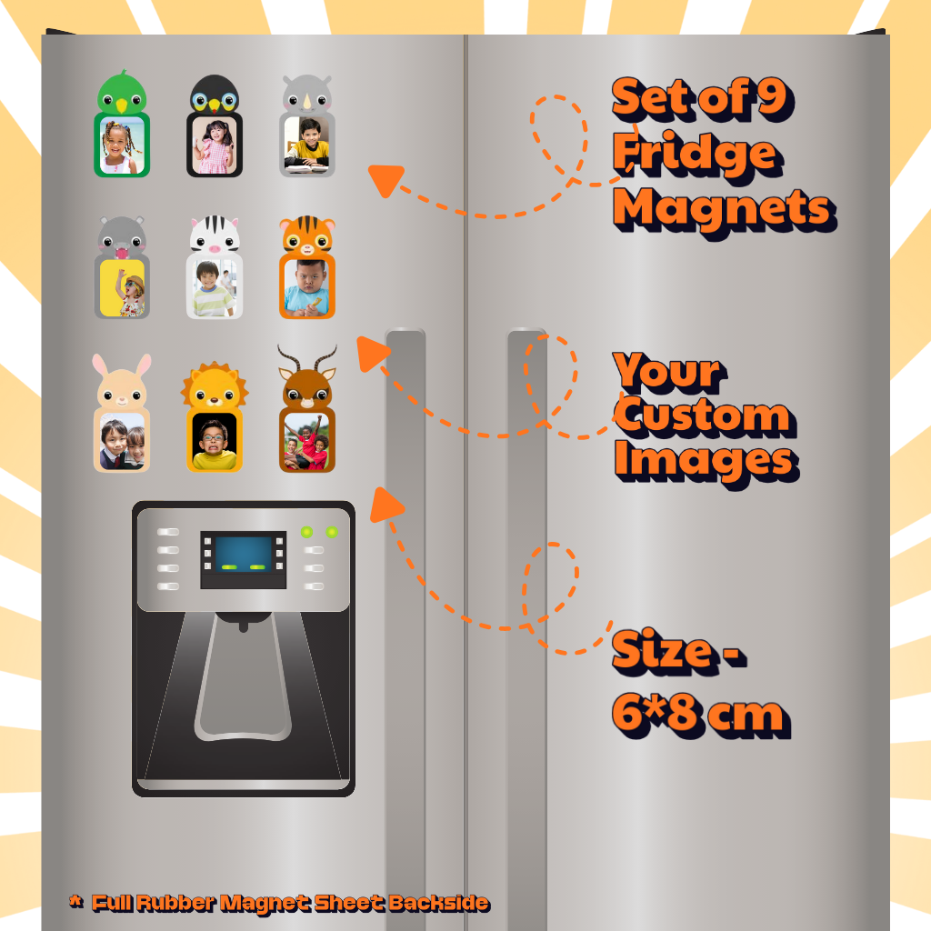 Kids Custom Photo Fridge Magnets – Fun & Personalized