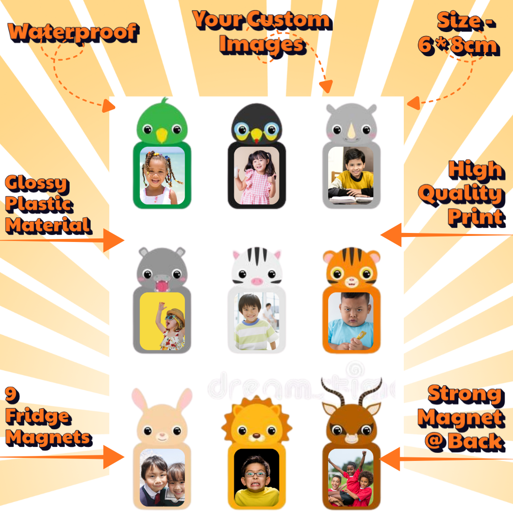 Kids Custom Photo Fridge Magnets – Fun & Personalized