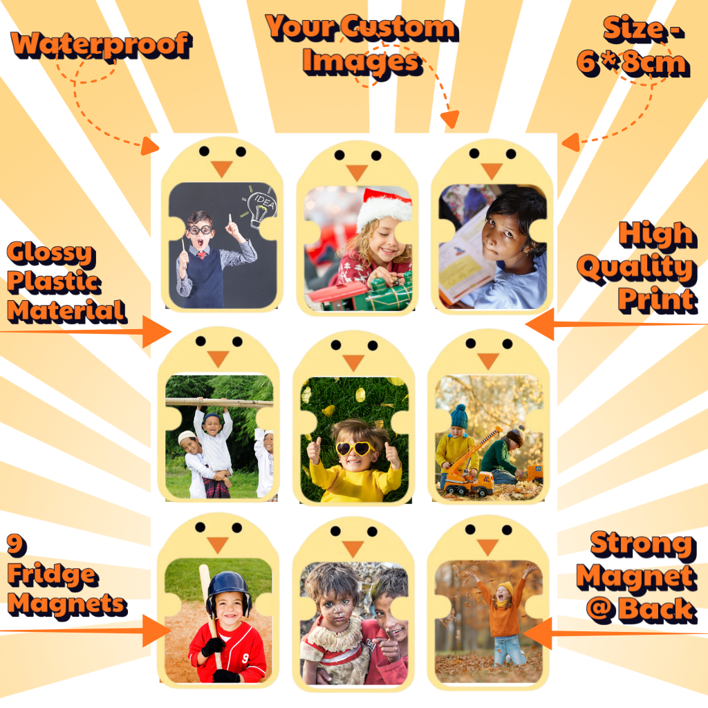 Kids Custom Photo Fridge Magnets – Fun & Personalized