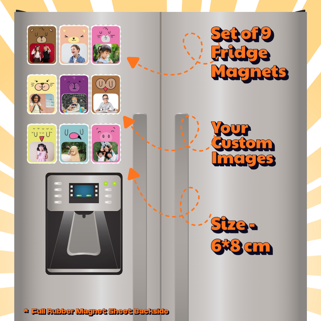 Kids Custom Photo Fridge Magnets – Fun & Personalized