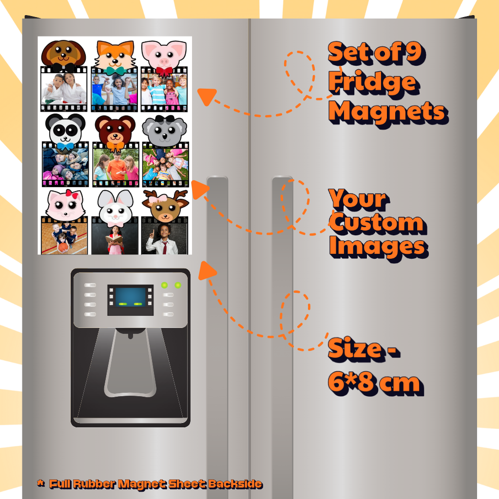 Kids Custom Photo Fridge Magnets – Fun & Personalized
