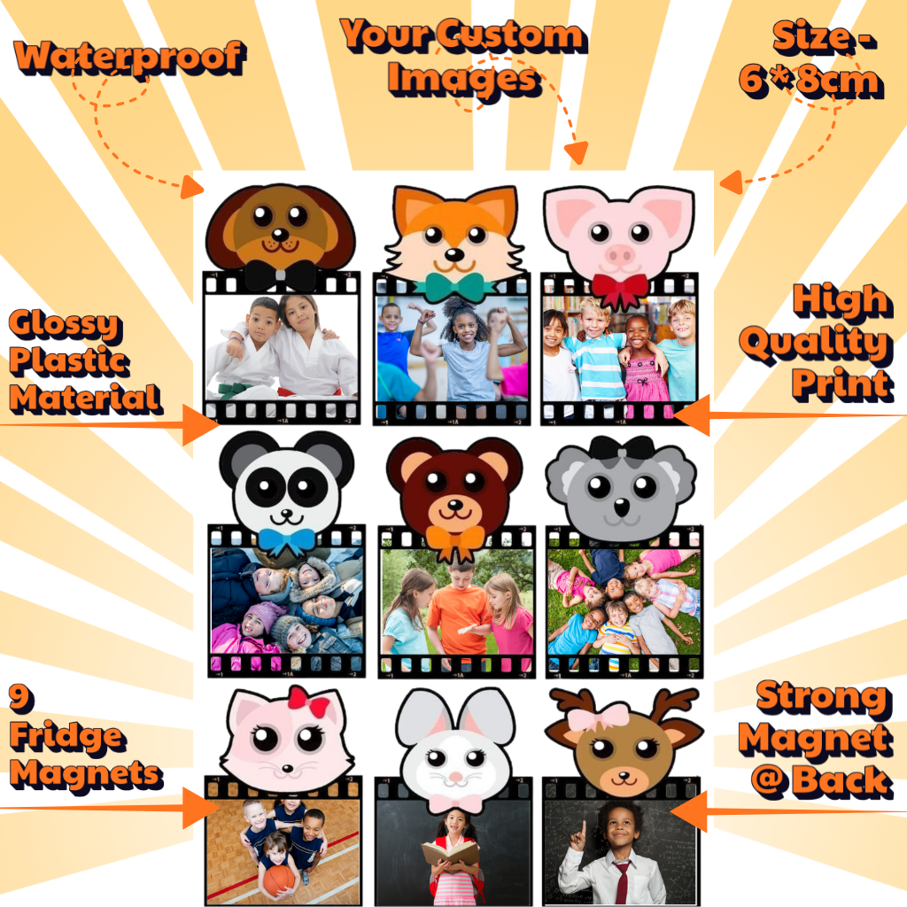 Kids Custom Photo Fridge Magnets – Fun & Personalized