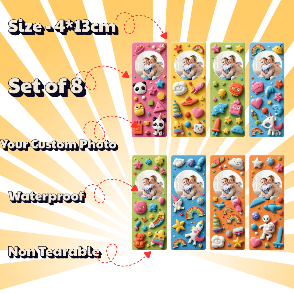 Personalized Bookmark for Kids – Add Your Child’s Photo ( Set of 8)