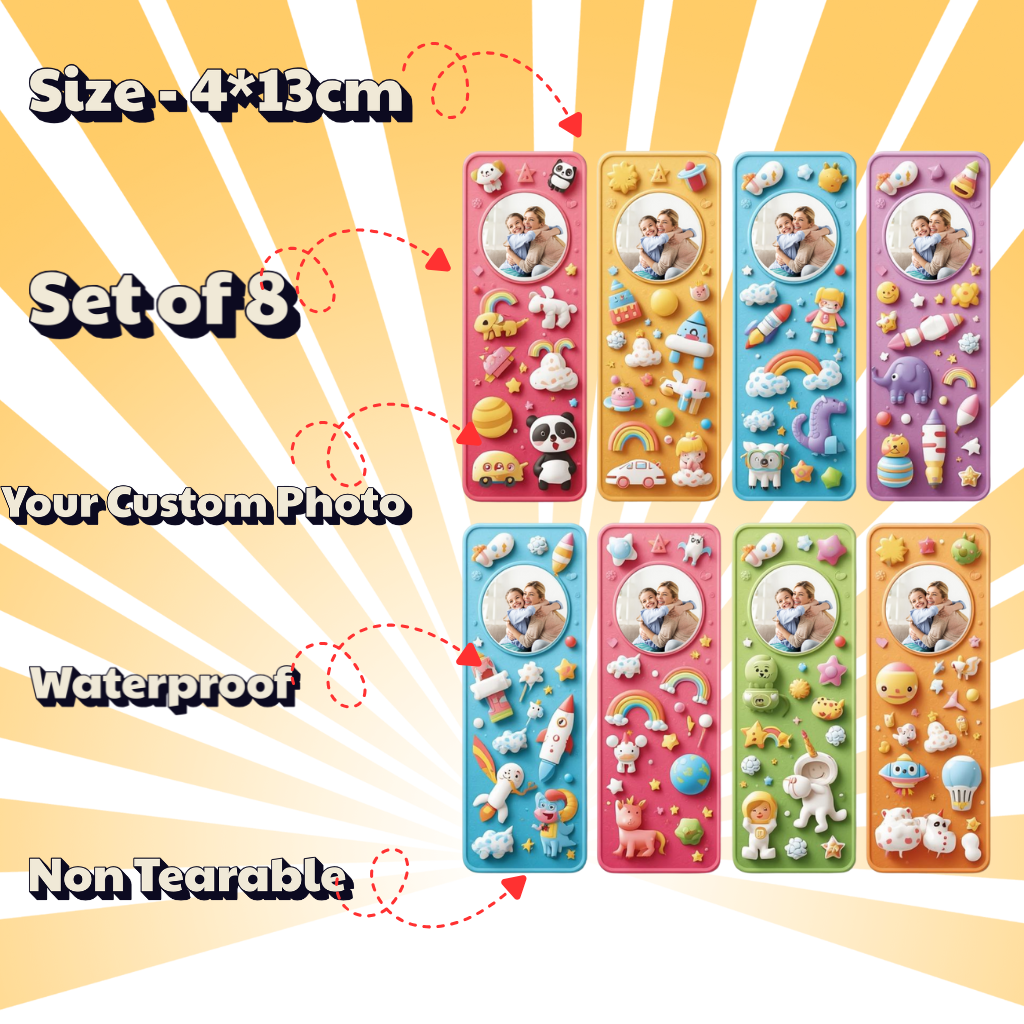 Personalized Bookmark for Kids – Add Your Child’s Photo ( Set of 8)