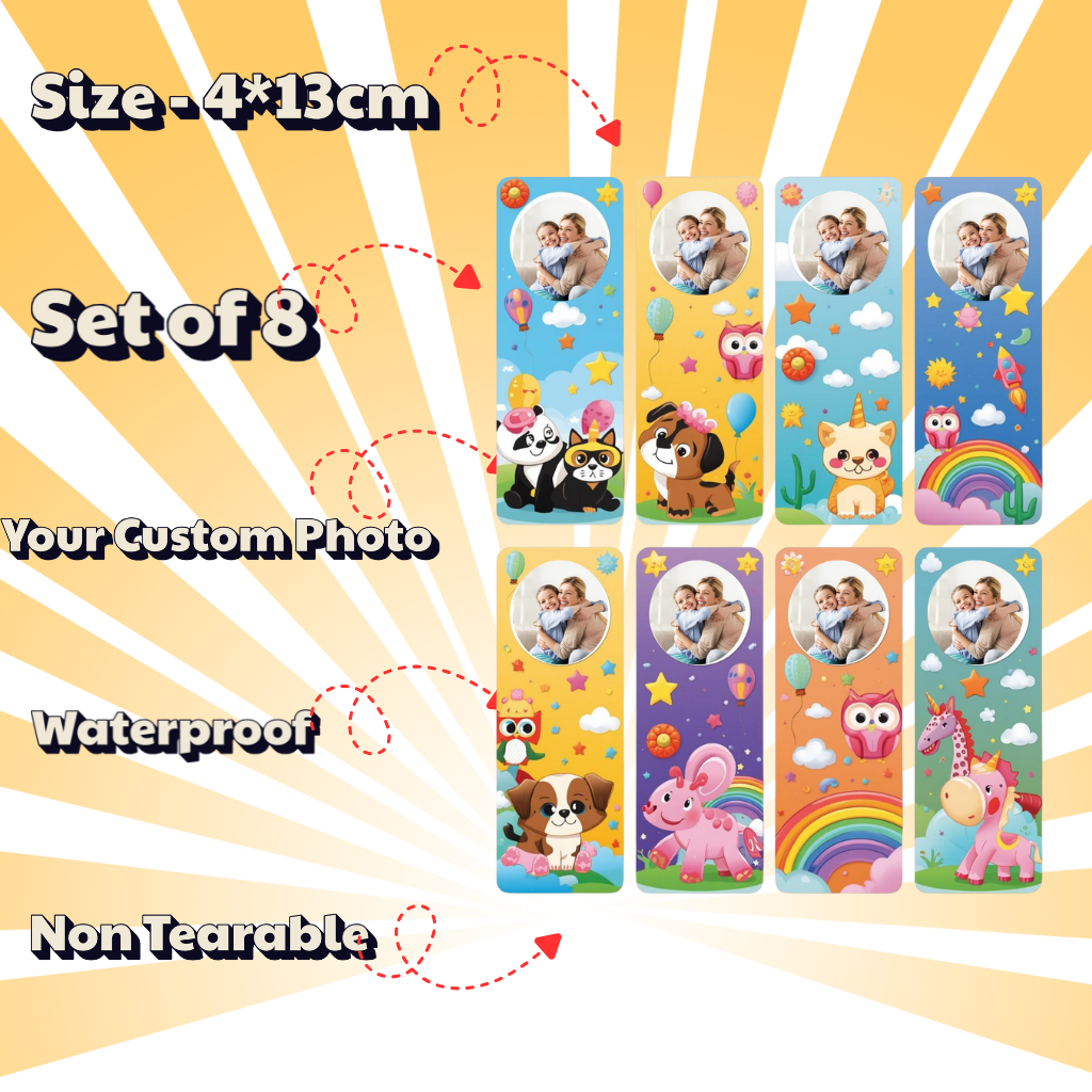 Personalized Bookmark for Kids – Add Your Child’s Photo ( Set of 8)