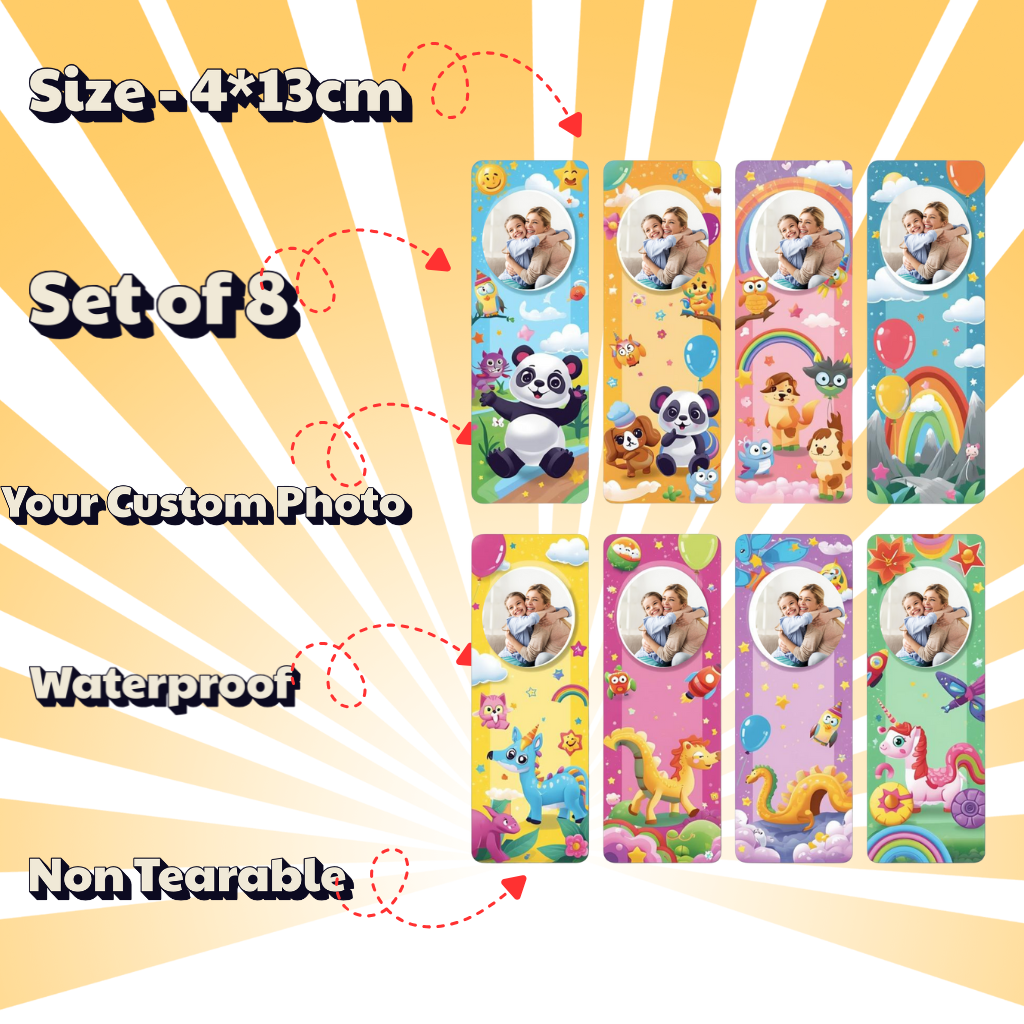 Personalized Bookmark for Kids – Add Your Child’s Photo ( Set of 8)