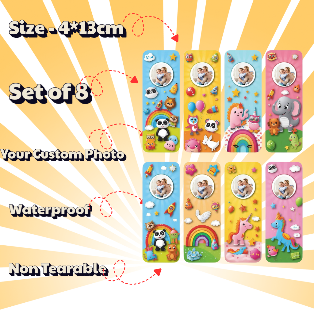 Personalized Bookmark for Kids – Add Your Child’s Photo ( Set of 8)