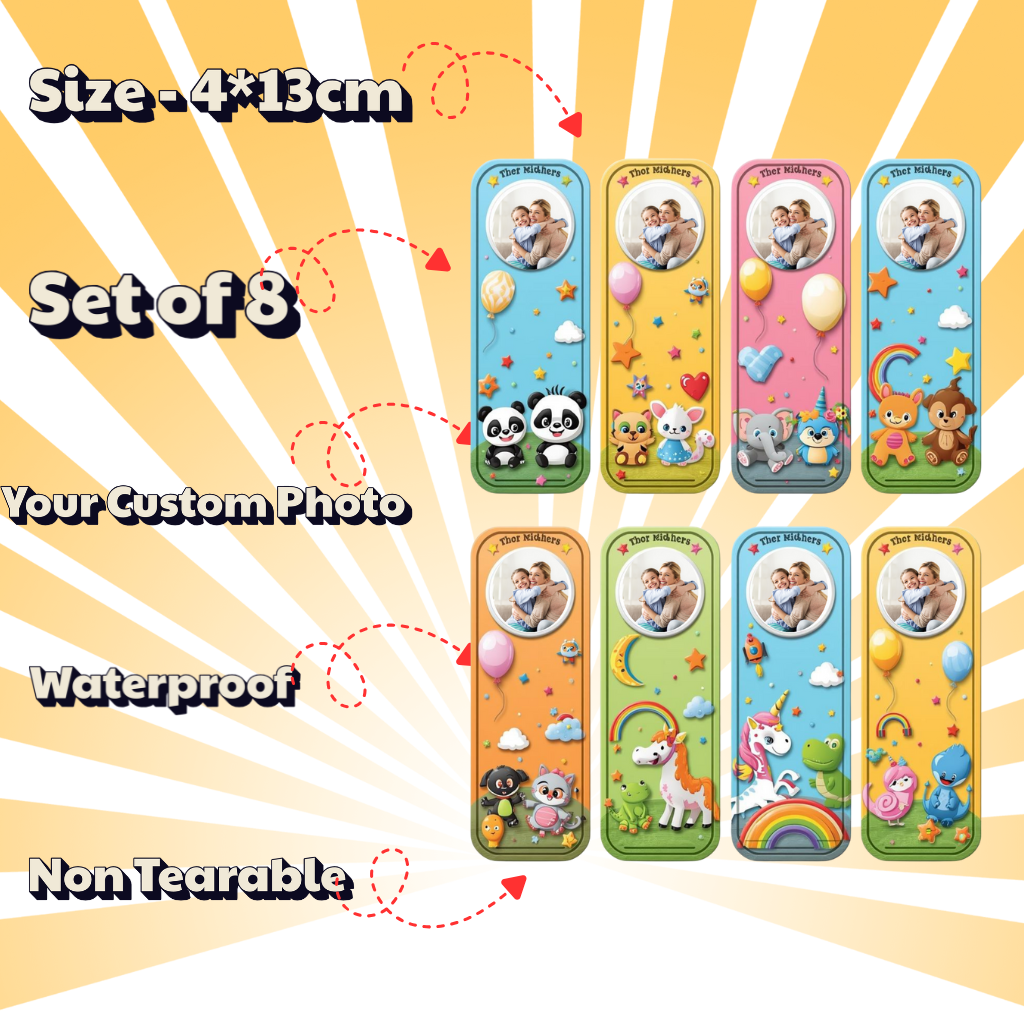 Personalized Bookmark for Kids – Add Your Child’s Photo ( Set of 8)