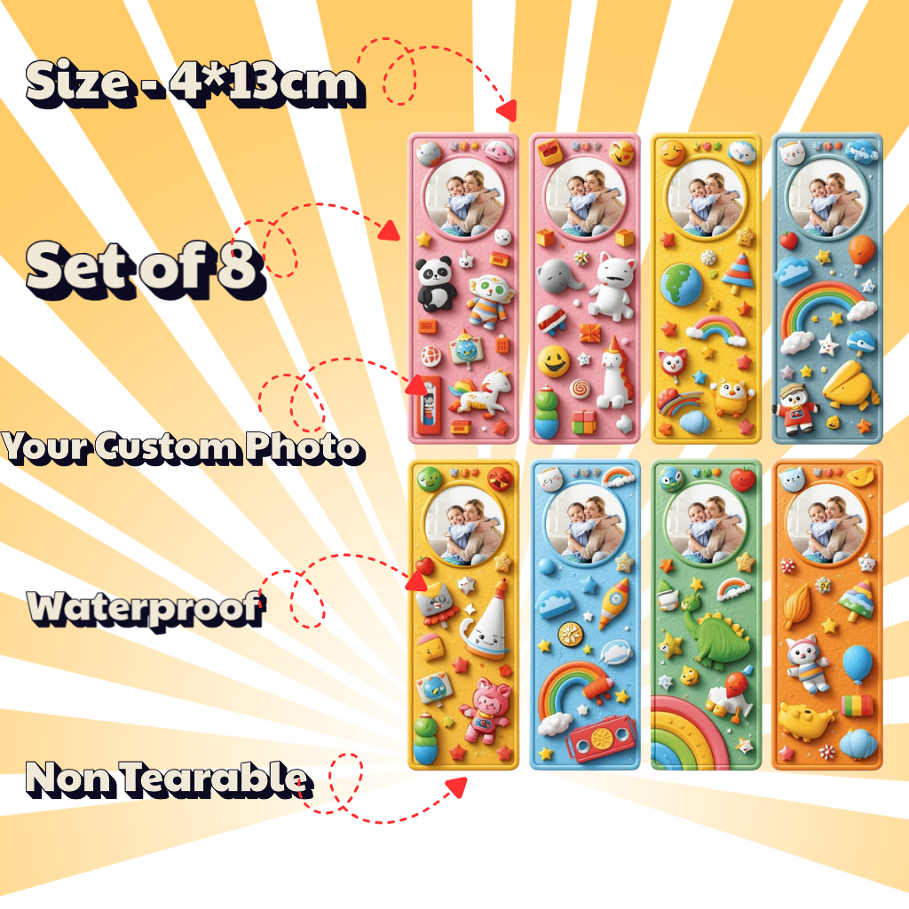 Personalized Bookmark for Kids – Add Your Child’s Photo ( Set of 8)