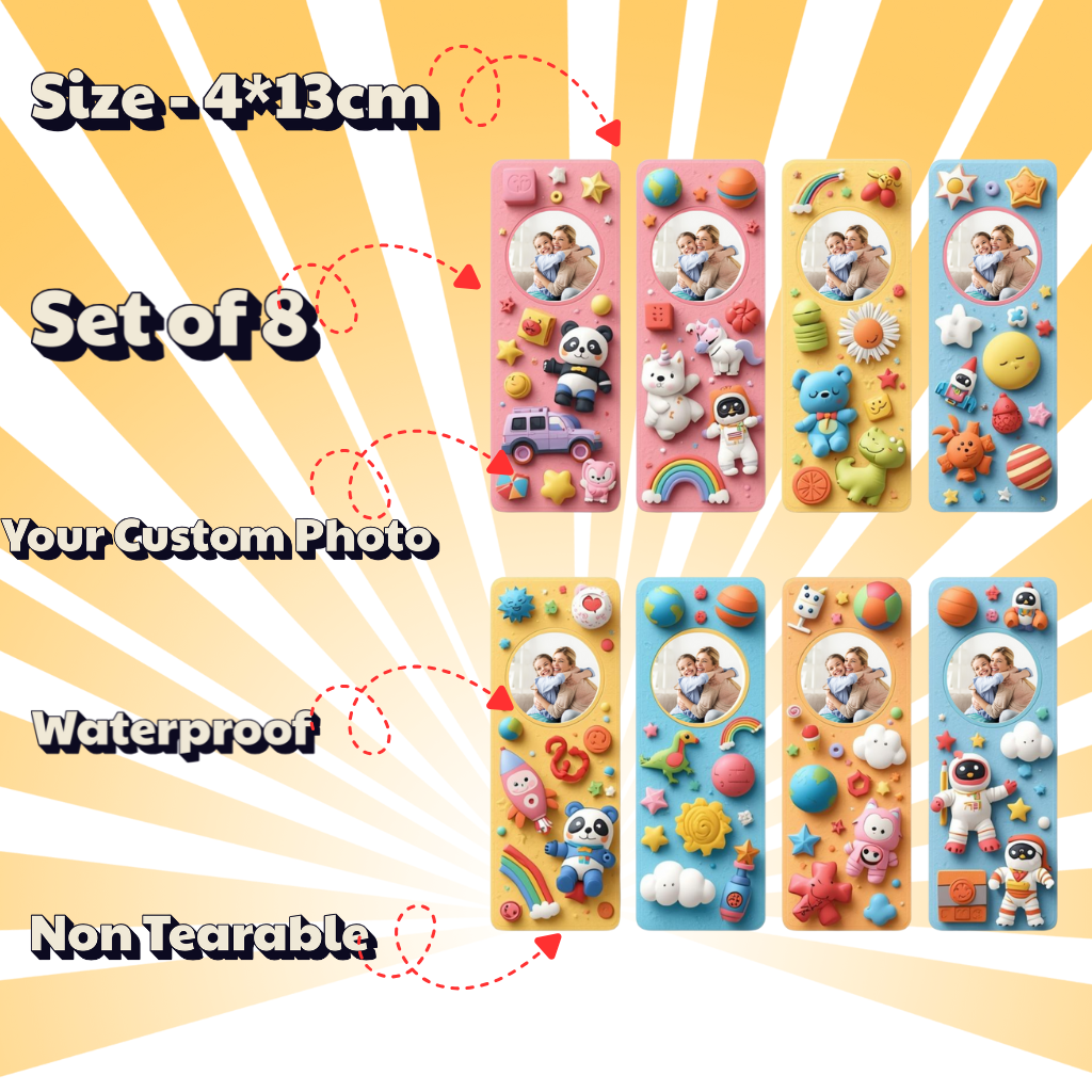 Personalized Bookmark for Kids – Add Your Child’s Photo ( Set of 8)
