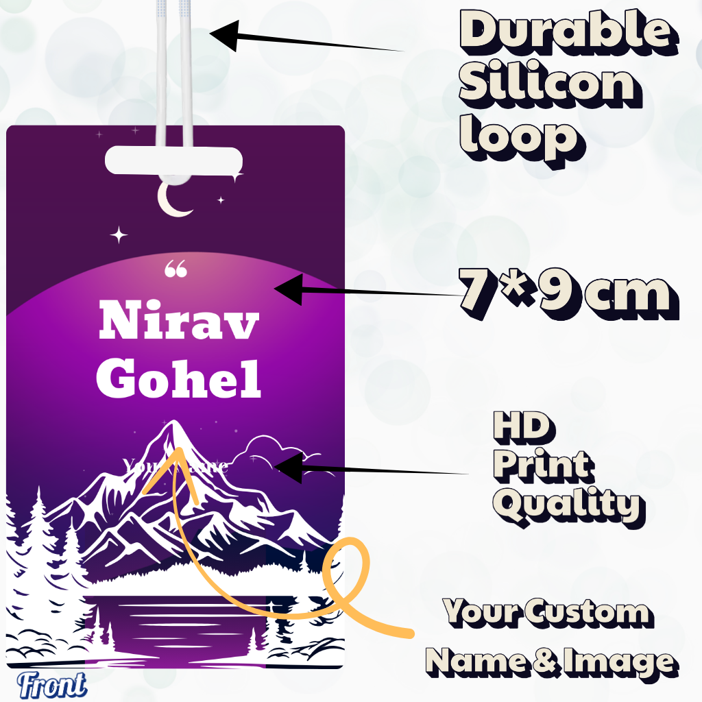 Luggage Tag With Name & Image Customisation - 7*9 Cm