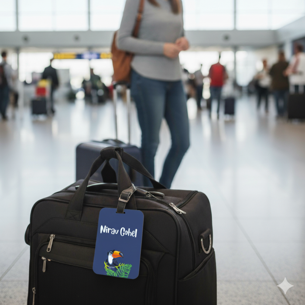 Luggage Tag With Name & Image Customisation - 7*9 Cm