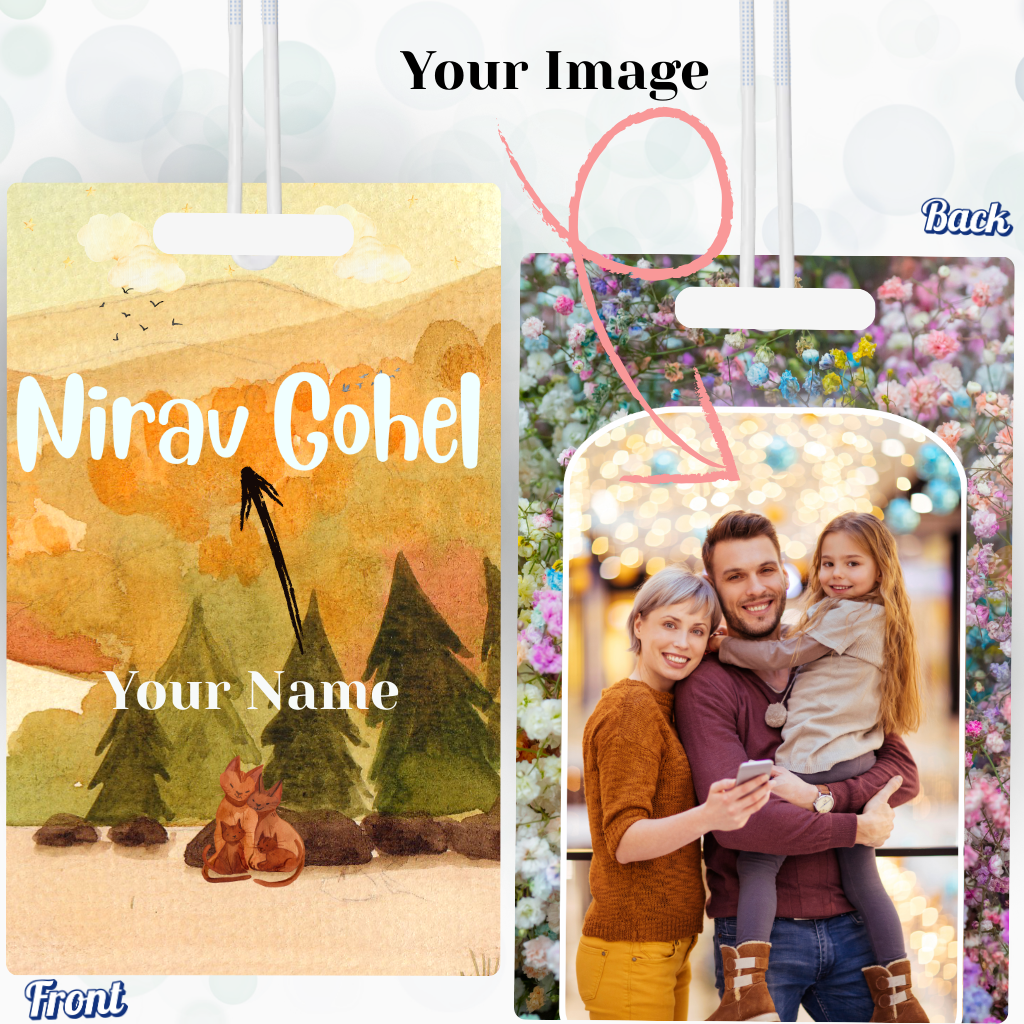 Luggage Tag With Name & Image Customisation - 7*9 Cm