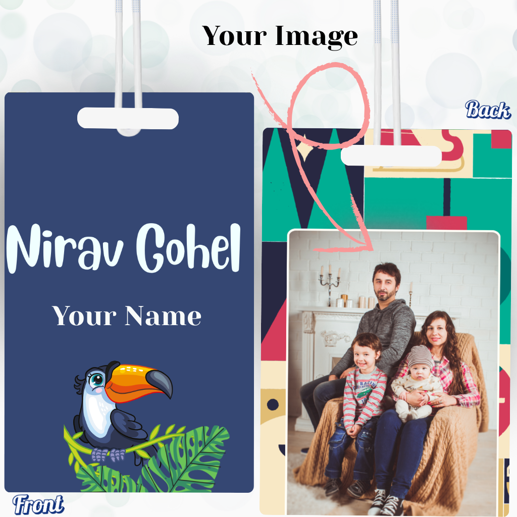 Luggage Tag With Name & Image Customisation - 7*9 Cm