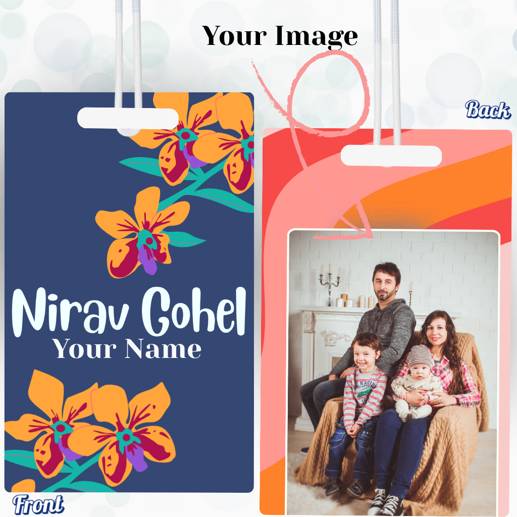 Luggage Tag With Name & Image Customisation - 7*9 Cm