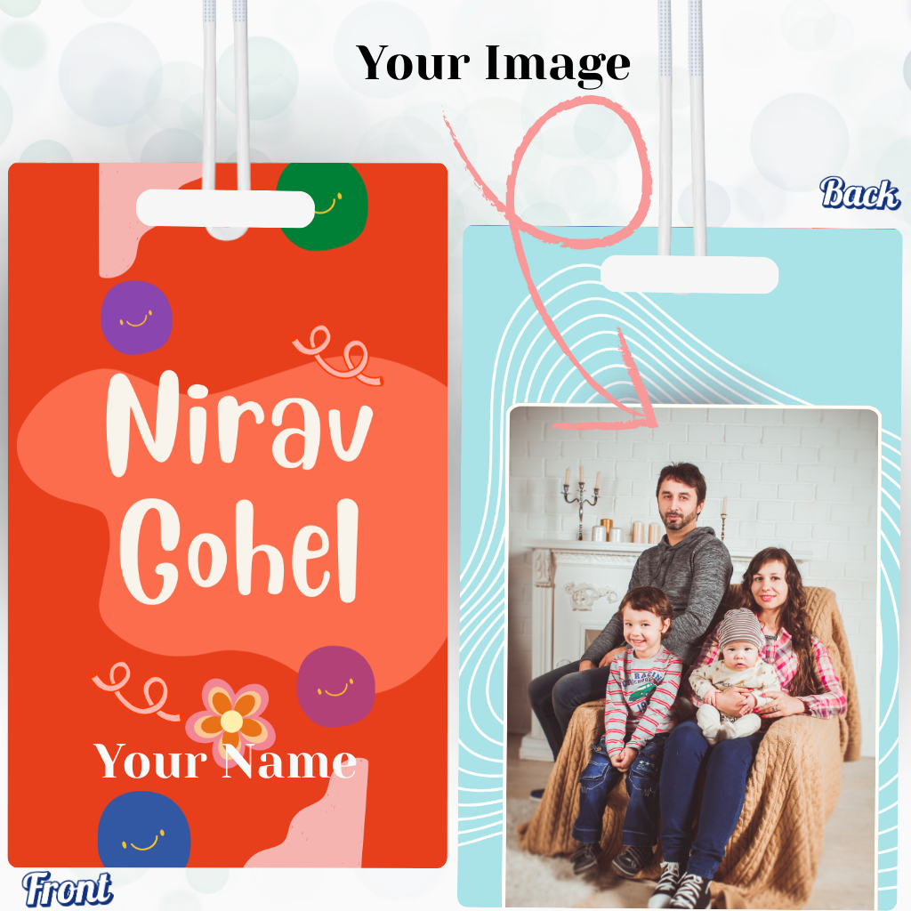 Luggage Tag With Name & Image Customisation - 7*9 Cm