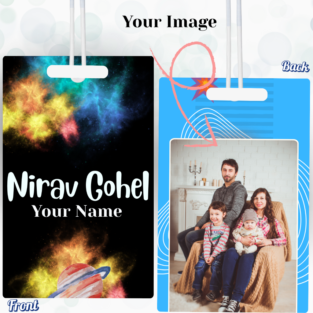 Luggage Tag With Name & Image Customisation - 7*9 Cm