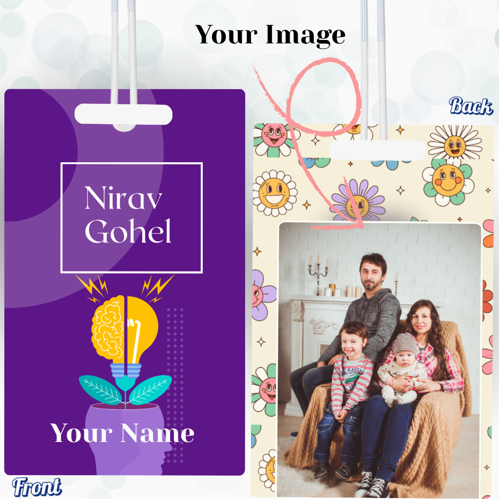 Luggage Tag With Name & Image Customisation - 7*9 Cm