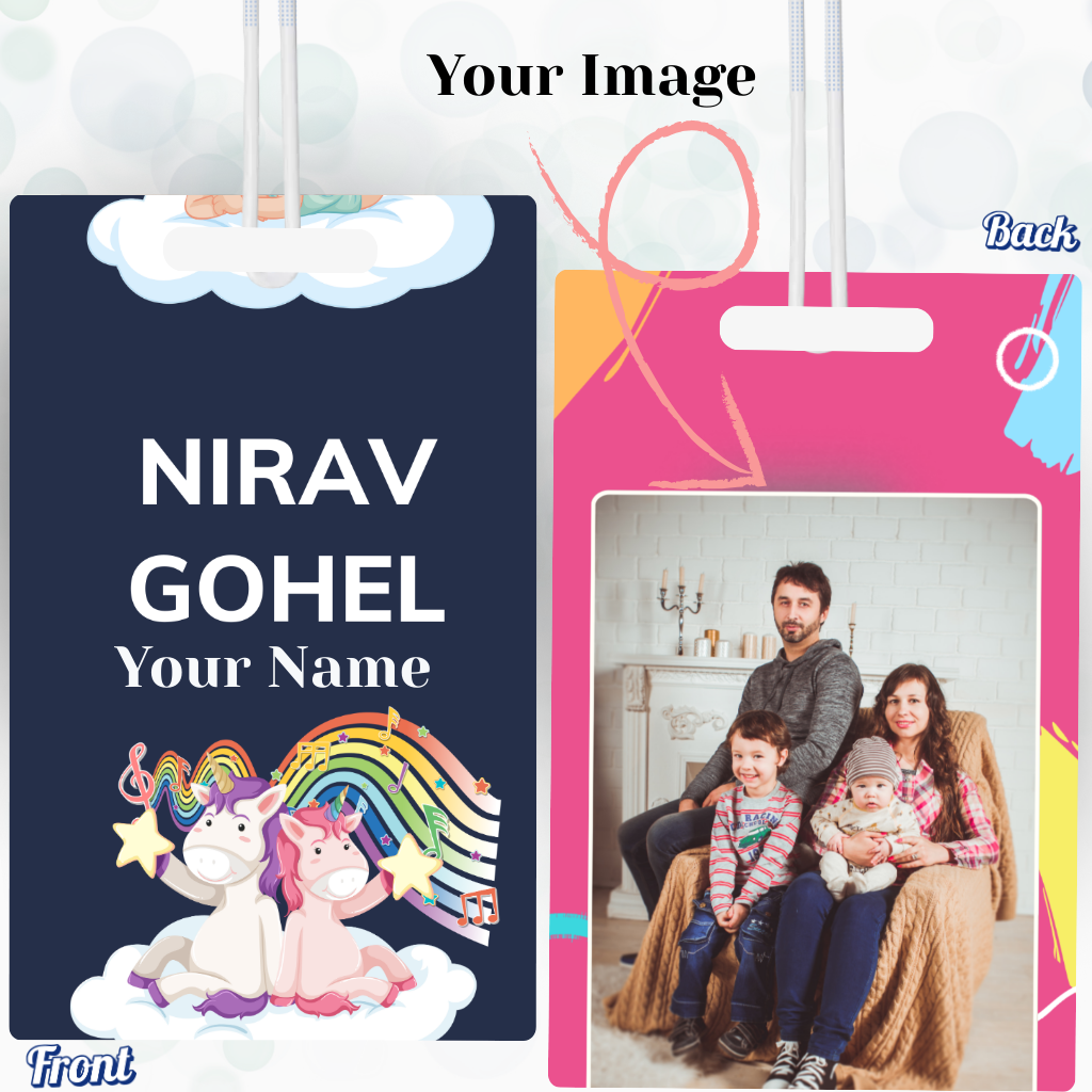 Luggage Tag With Name & Image Customisation - 7*9 Cm