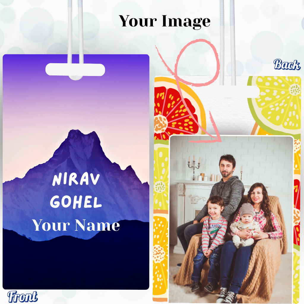 Luggage Tag With Name & Image Customisation - 7*9 Cm