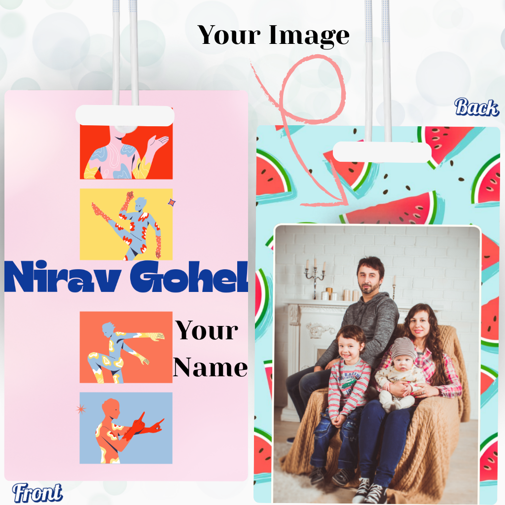 Luggage Tag With Name & Image Customisation - 7*9 Cm