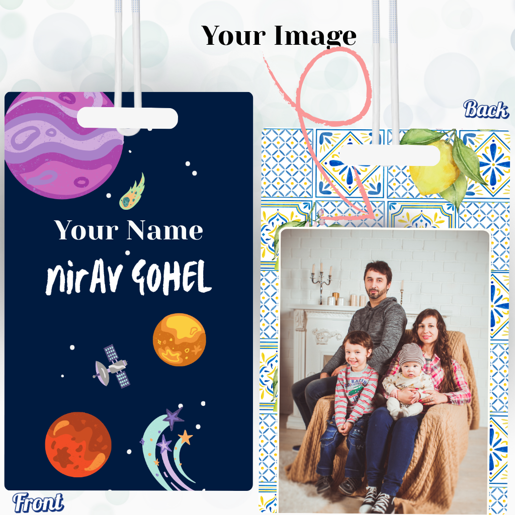 Luggage Tag With Name & Image Customisation - 7*9 Cm