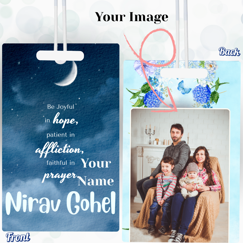Luggage Tag With Name & Image Customisation - 7*9 Cm