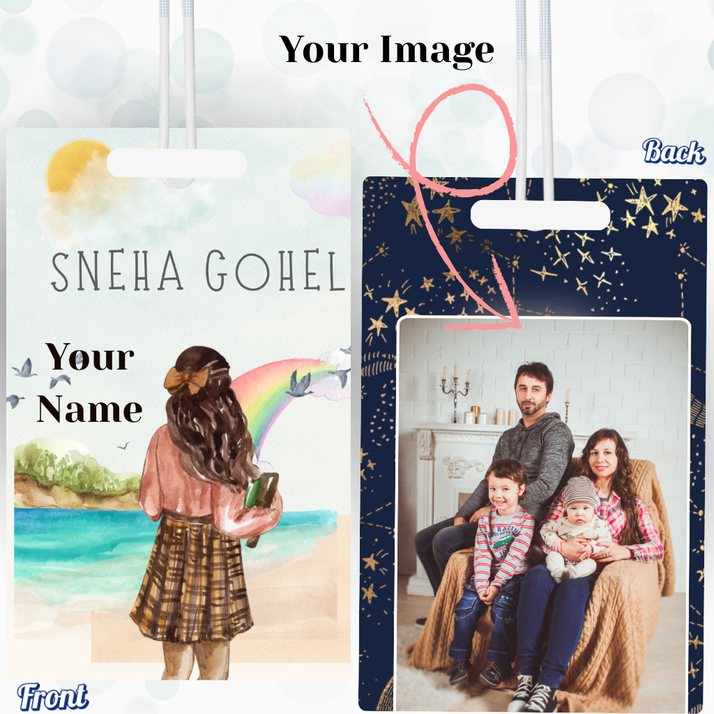 Luggage Tag With Name & Image Customisation - 7*9 Cm