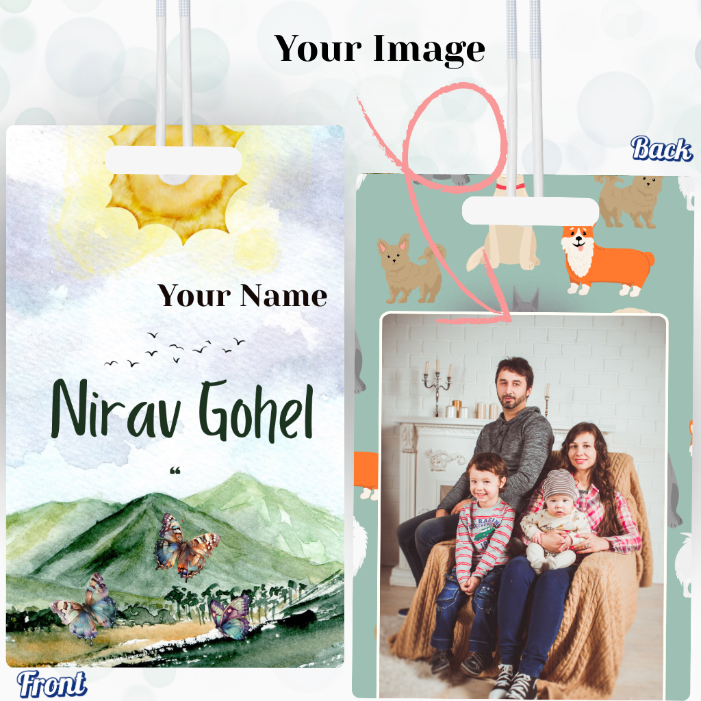 Luggage Tag With Name & Image Customisation - 7*9 Cm