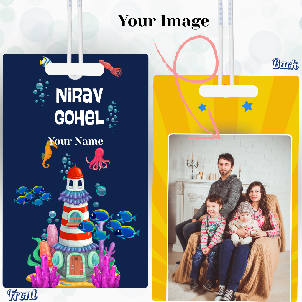 Luggage Tag With Name & Image Customisation - 7*9 Cm