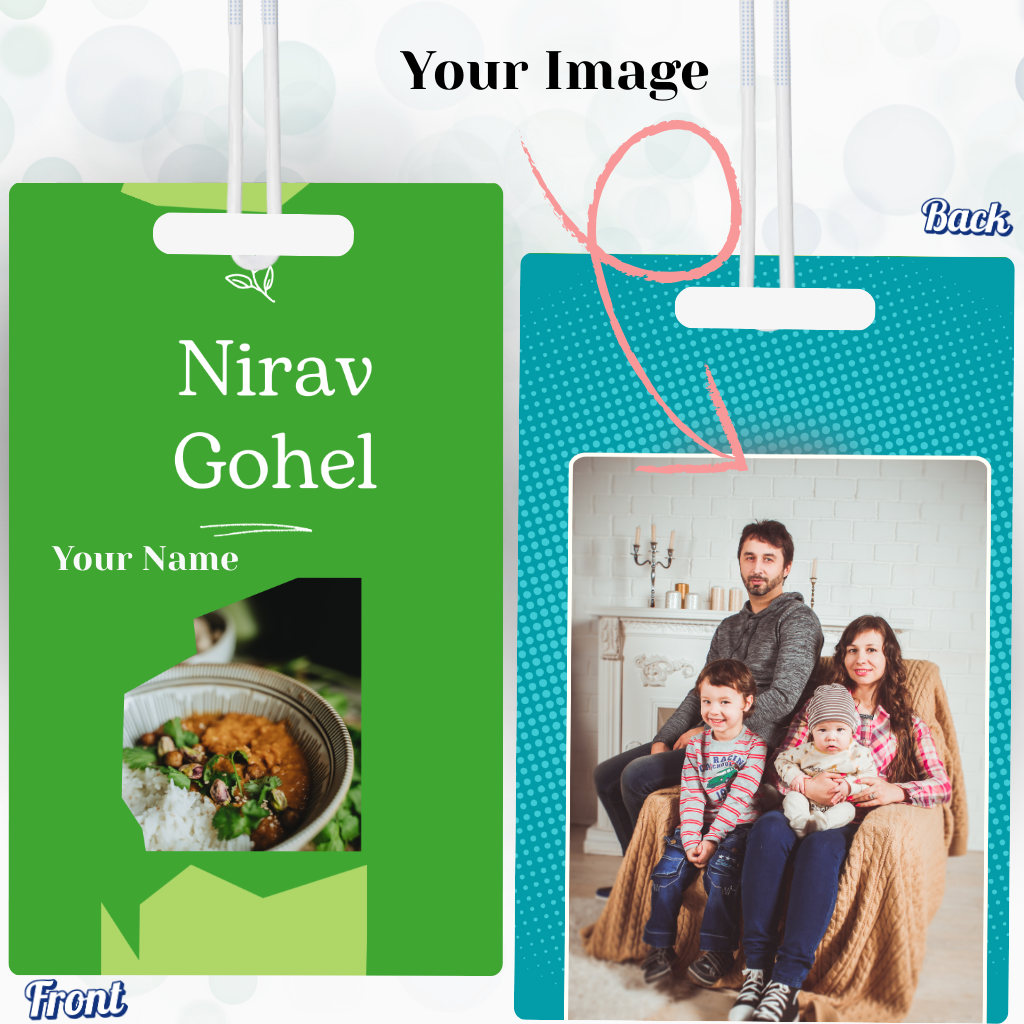 Luggage Tag With Name & Image Customisation - 7*9 Cm