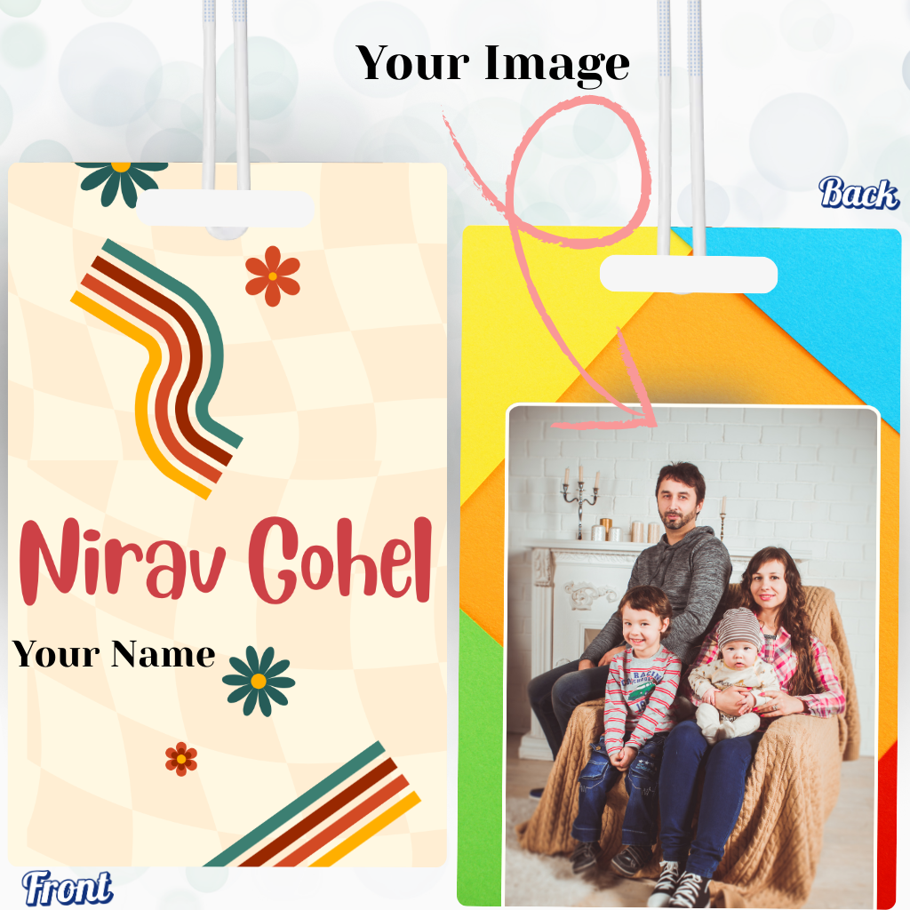 Luggage Tag With Name & Image Customisation - 7*9 Cm