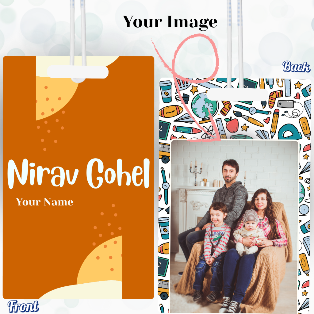 Luggage Tag With Name & Image Customisation - 7*9 Cm
