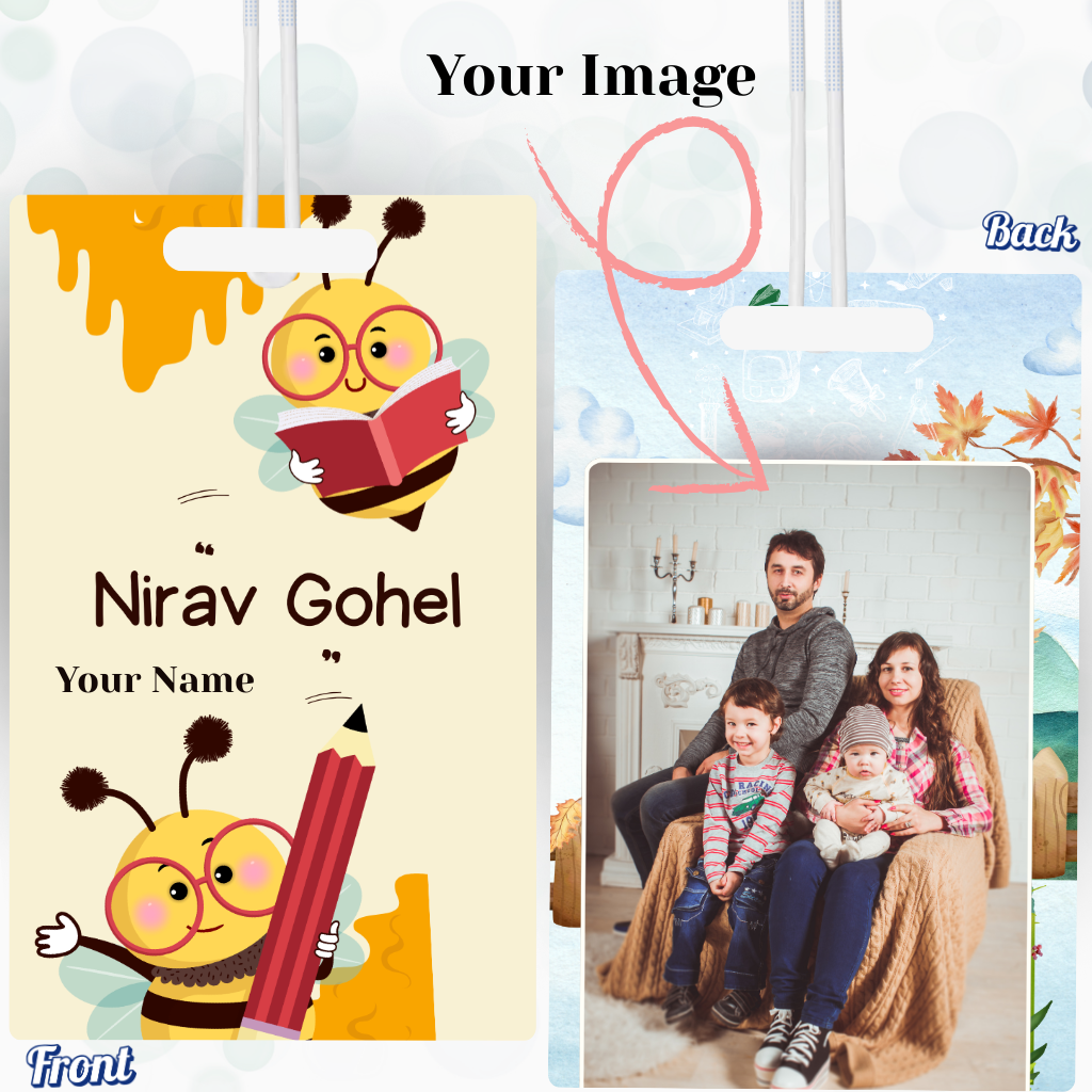 Luggage Tag With Name & Image Customisation - 7*9 Cm