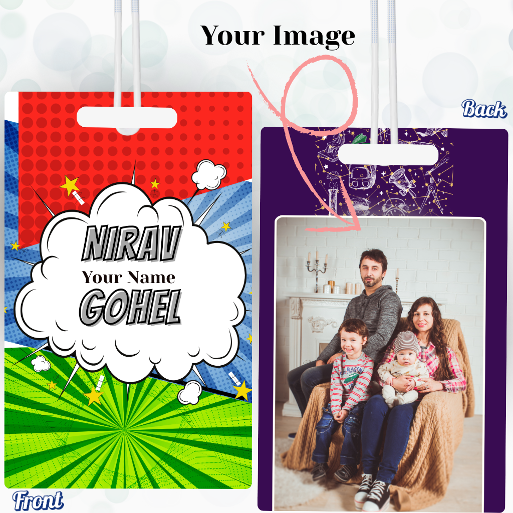 Luggage Tag With Name & Image Customisation - 7*9 Cm