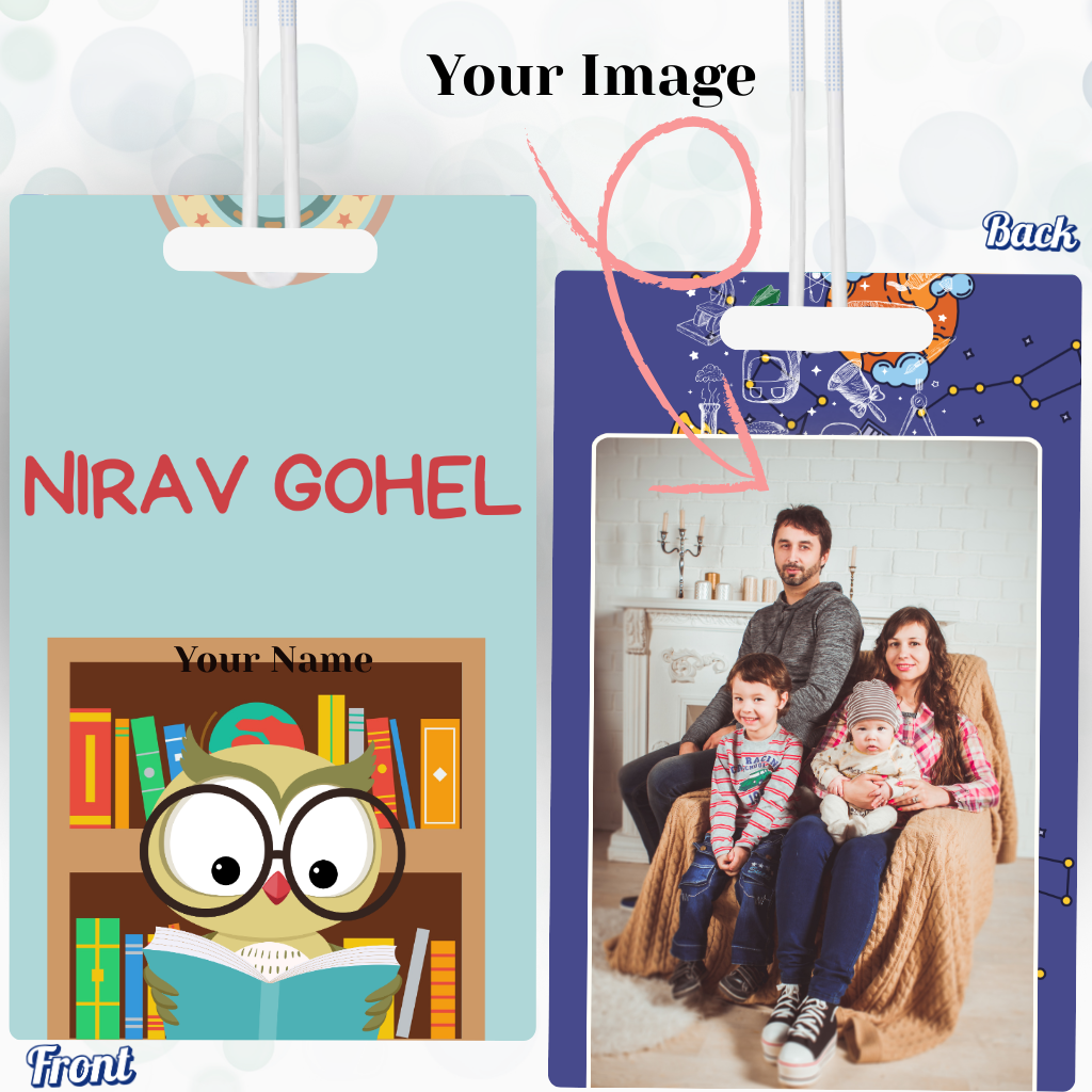 Luggage Tag With Name & Image Customisation - 7*9 Cm