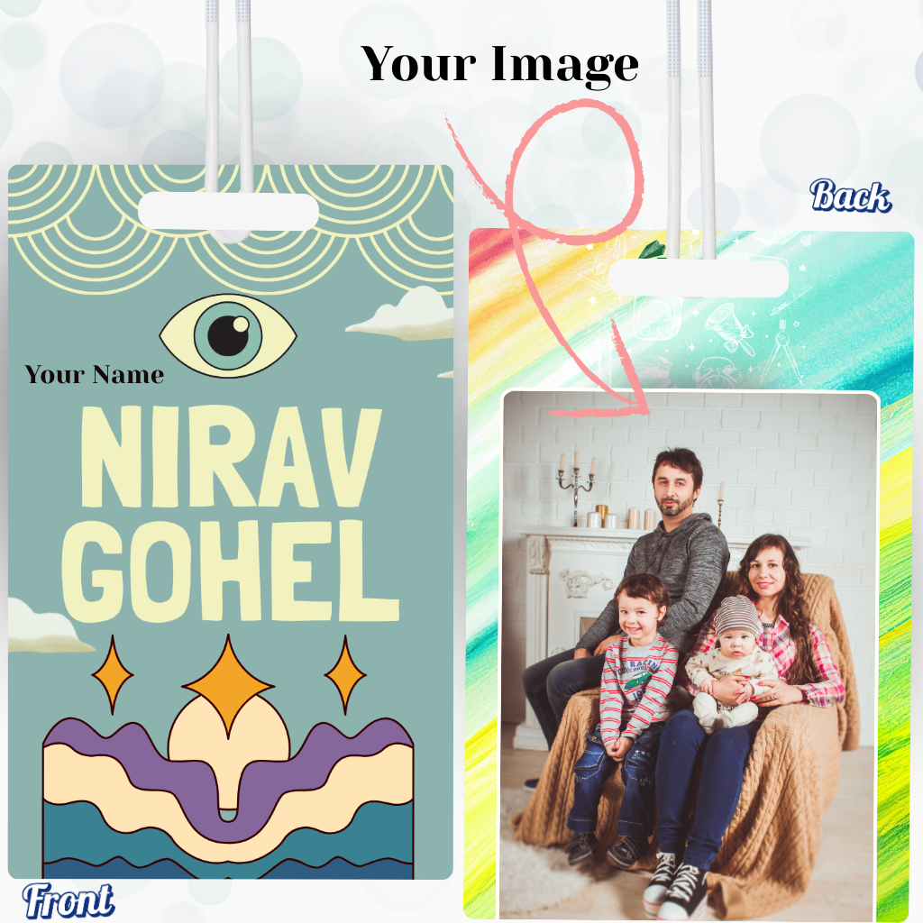 Luggage Tag With Name & Image Customisation - 7*9 Cm