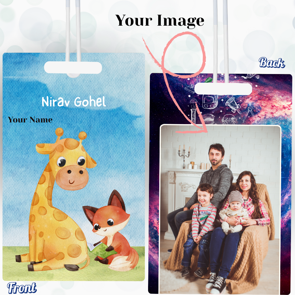 Luggage Tag With Name & Image Customisation - 7*9 Cm