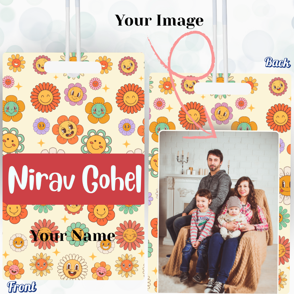 Luggage Tag With Name & Image Customisation - 7*9 Cm