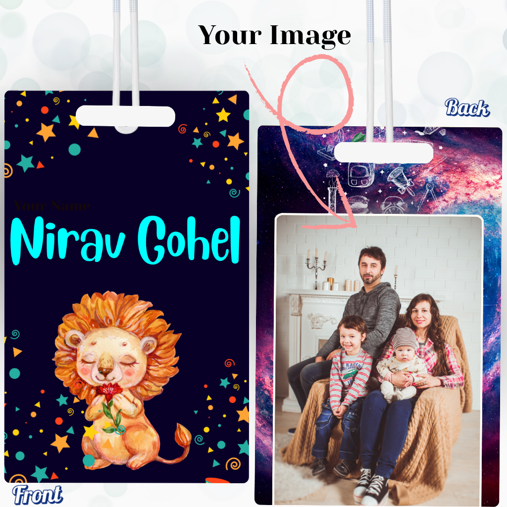 Luggage Tag With Name & Image Customisation - 7*9 Cm
