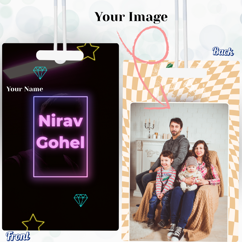 Luggage Tag With Name & Image Customisation - 7*9 Cm