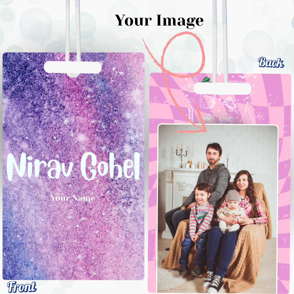 Luggage Tag With Name & Image Customisation - 7*9 Cm