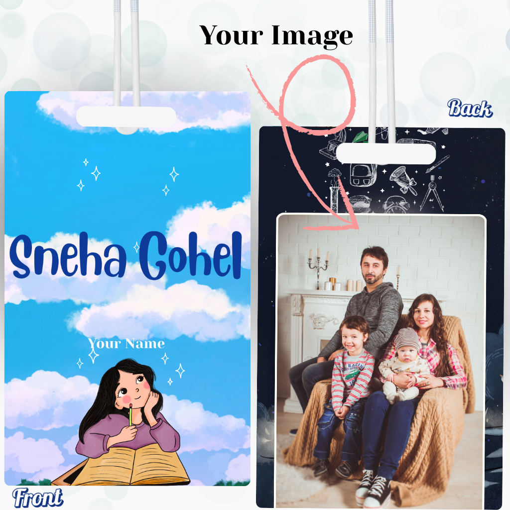 Luggage Tag With Name & Image Customisation - 7*9 Cm
