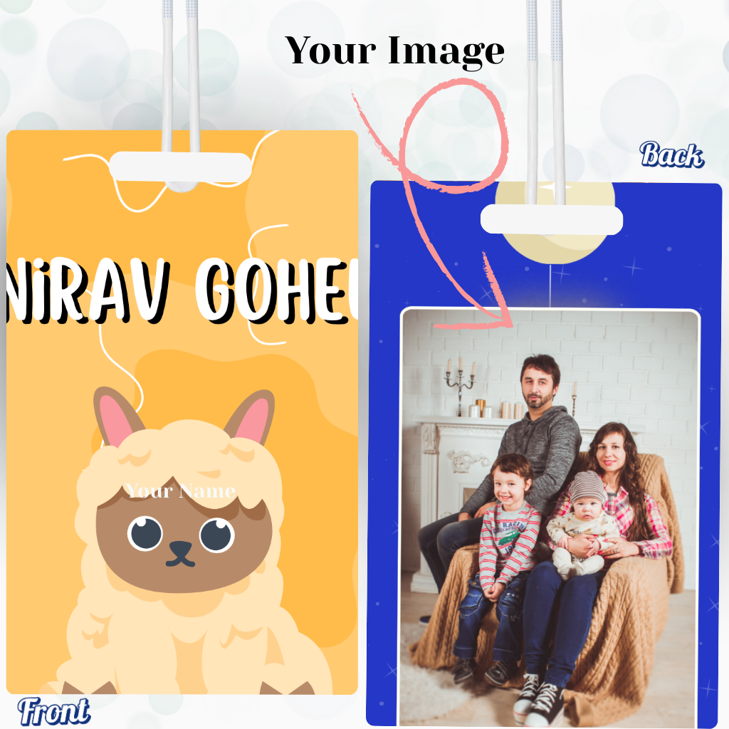 Luggage Tag With Name & Image Customisation - 7*9 Cm